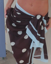 POLKA DOT SARONG - BROWN & BLUE